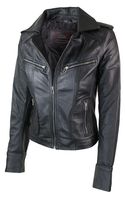 Womens Leather Biker Jacket - 66929 offers